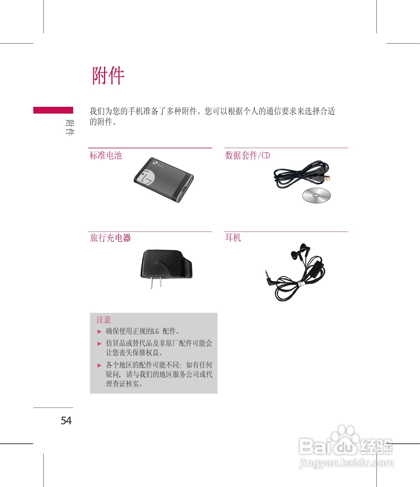 LG GM210手机使用说明书:[6]