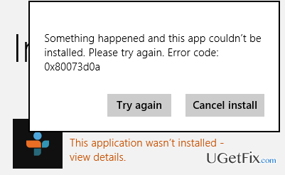 如何修复Windows Store错误代码0x80073DOA？