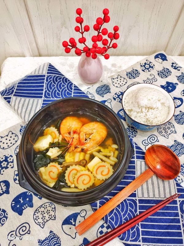 日式鲜虾味增汤