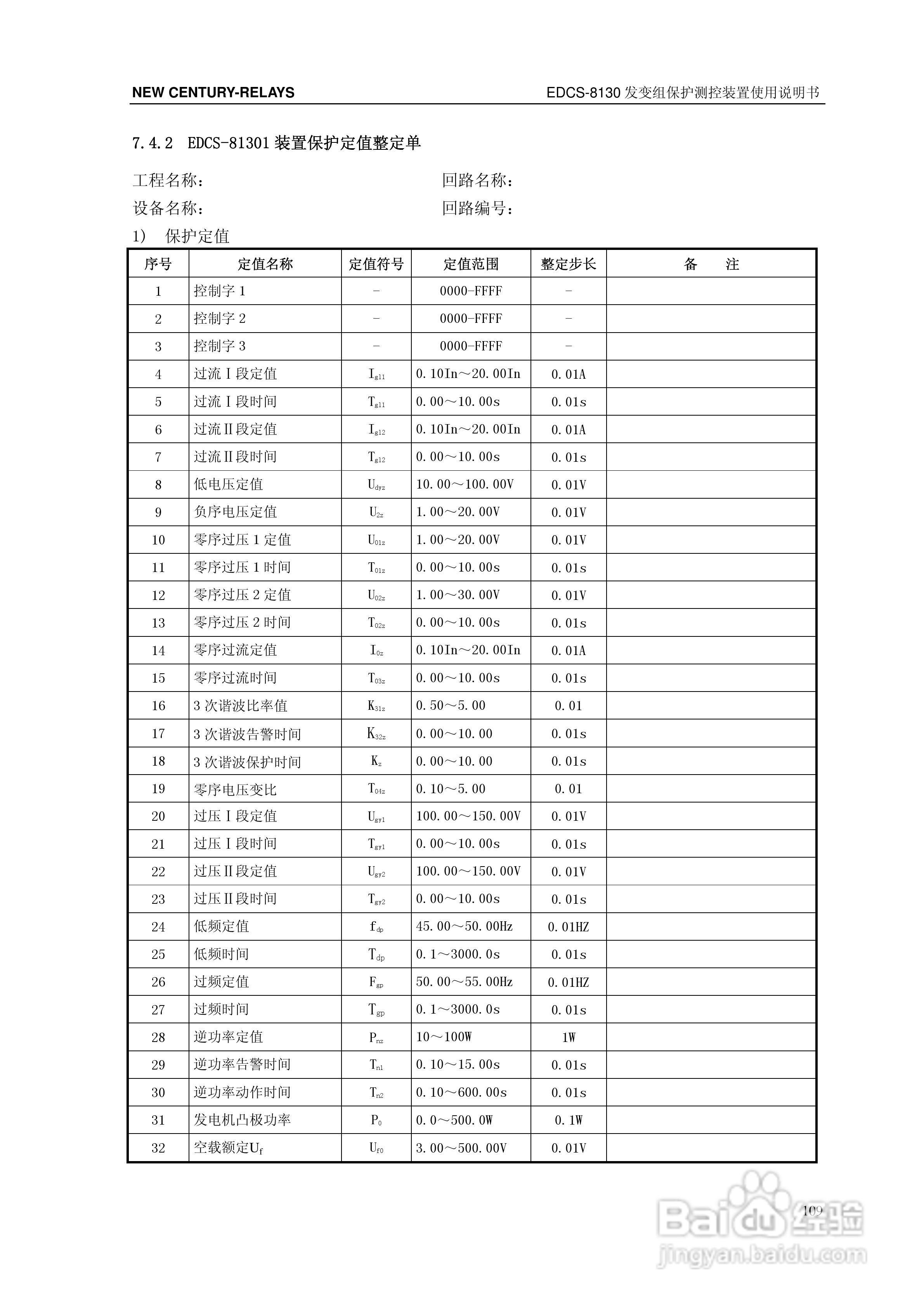 新世纪EDCS-81302发变组保护测控装置说明书:[12]