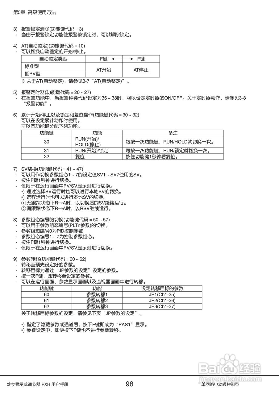 富士PXH电动阀控制型数字显示式调节器操作手册:[10]