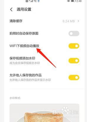 黄油相机怎么在WIFI下不自动播放视频