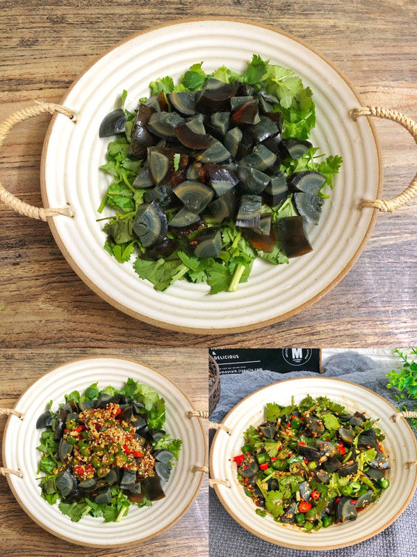 ㊙️火爆香菜拌皮蛋香辣开胃又下饭～