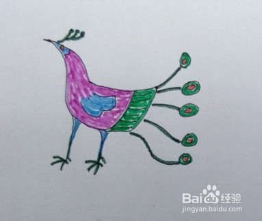 <b>孔雀画法教程（2）怎么画孔雀，如何画孔雀</b>