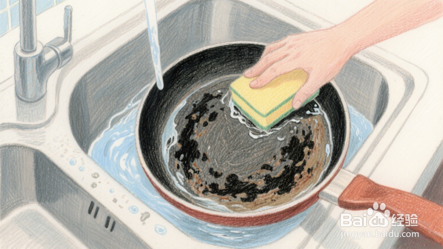 怎样彻底清理锅底的黑垢?