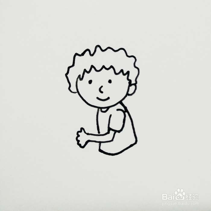 简笔画课堂:跑步的小男孩