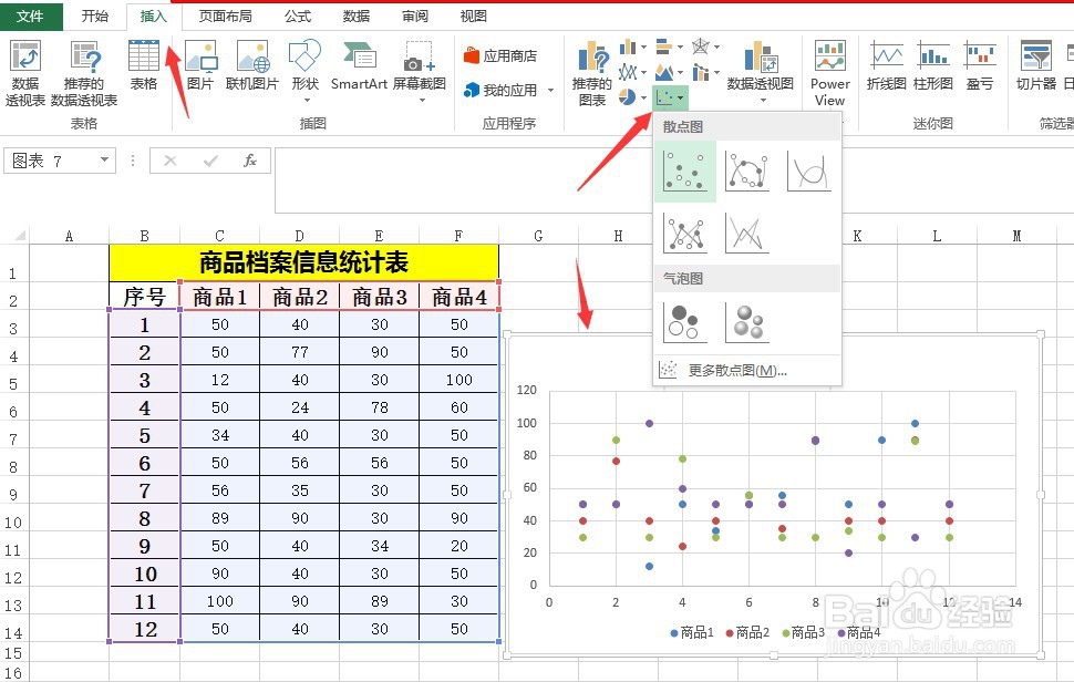如何在Excel表格里制作散点图