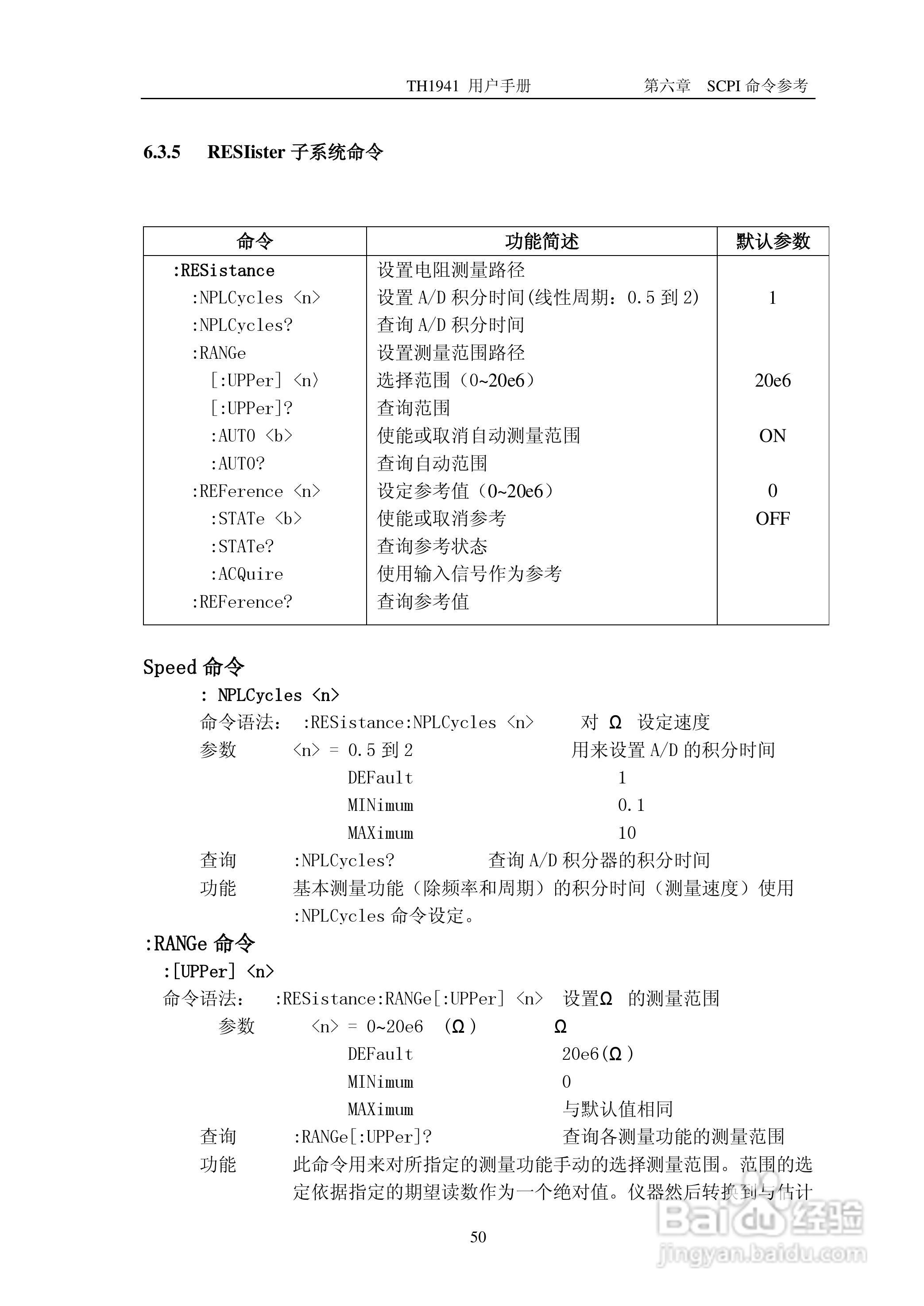锦流源电子TH1941数字多用表说明书:[6]
