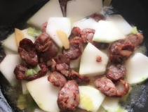 冬瓜炒腊肠的做法