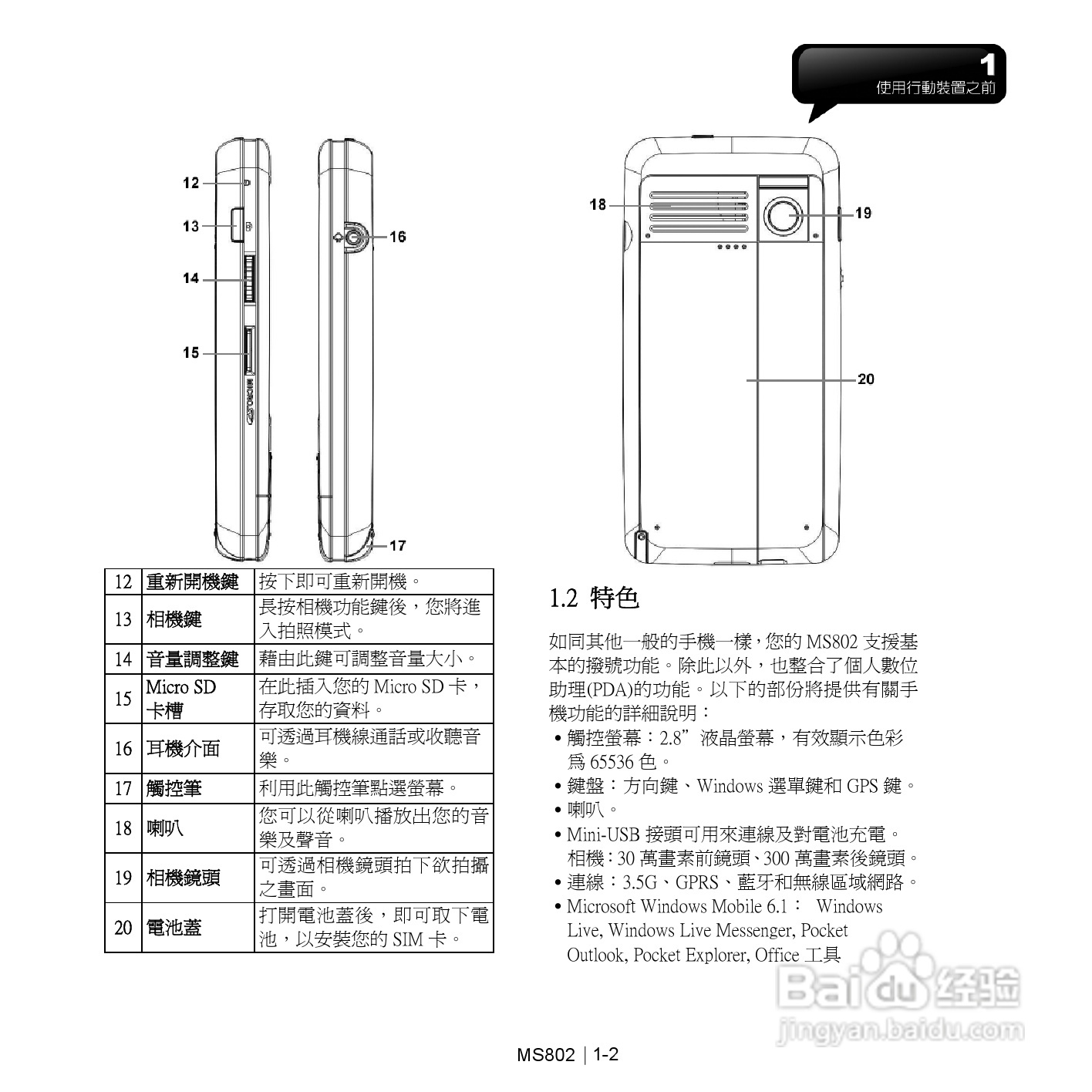 技嘉MS802手机使用说明书:[2]