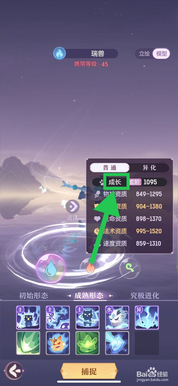长安幻想怎么查看瑞兽的成长