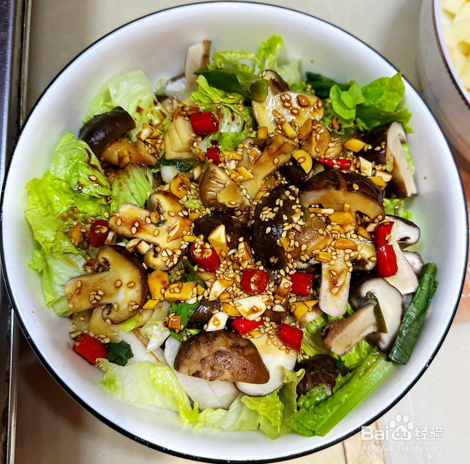 香菇油麦菜的做法