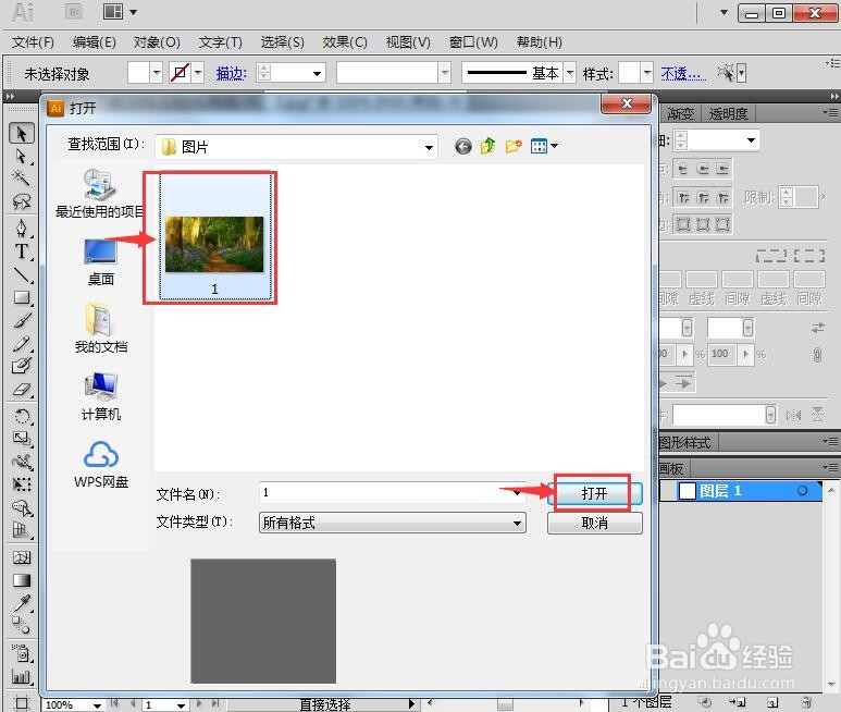 在AI中给图片添加左对角线喷色描边效果