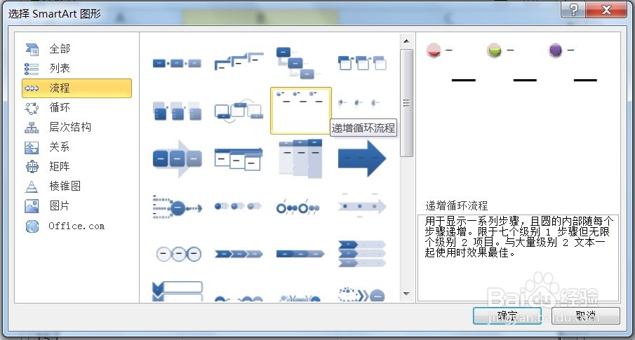 EXCEL怎么用SmartArt建立流程中的递增循环流程
