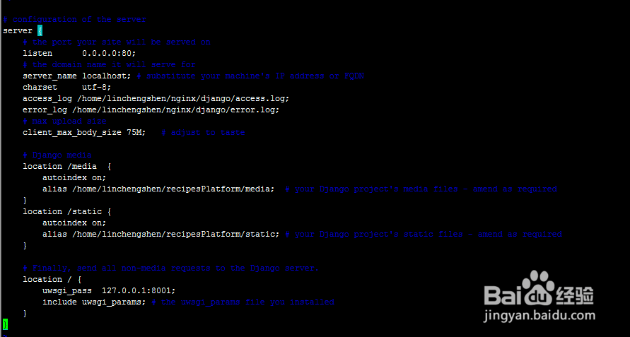 nginx+uwsgi+django1.8.5配置