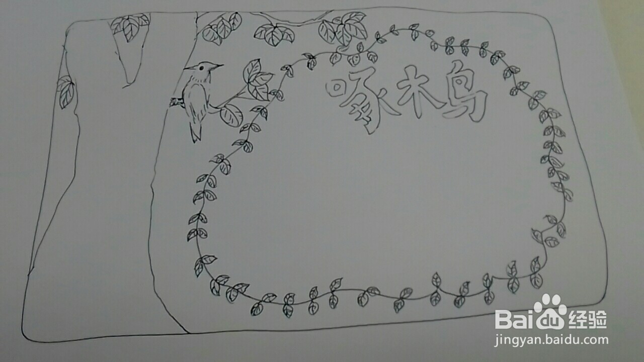 啄木鸟手抄报一等奖