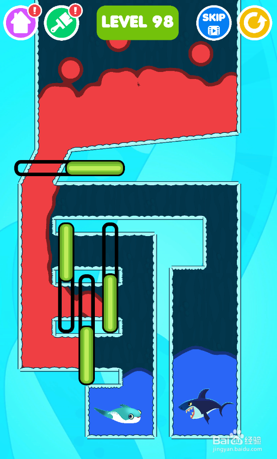 Save The Fish的LEVEL 98如何过关？