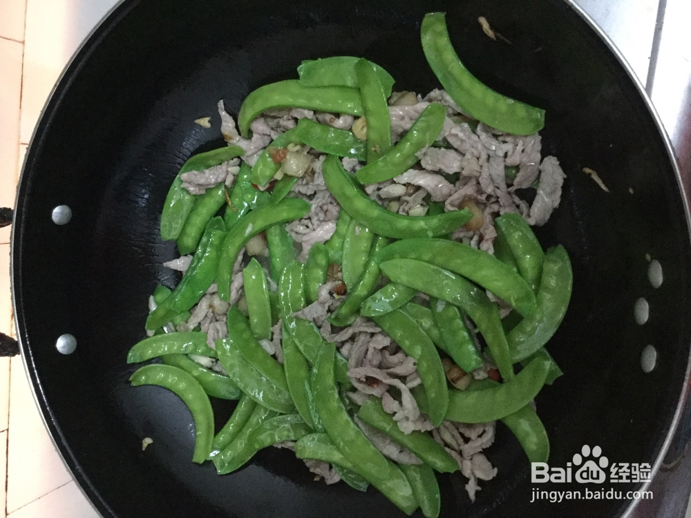 简单炒菜之荷兰豆炒肉