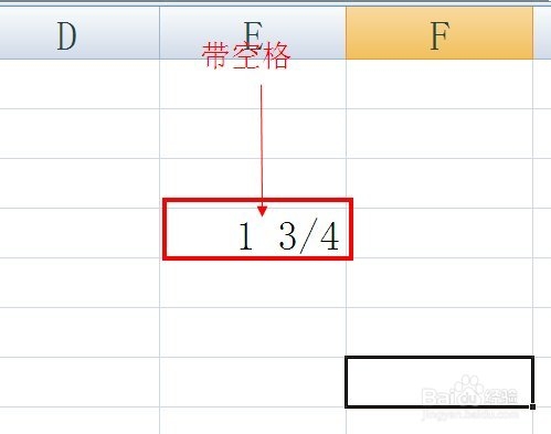 excel 表格分数的表达