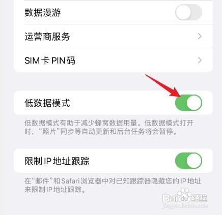 苹果手机怎么关闭低数据模式