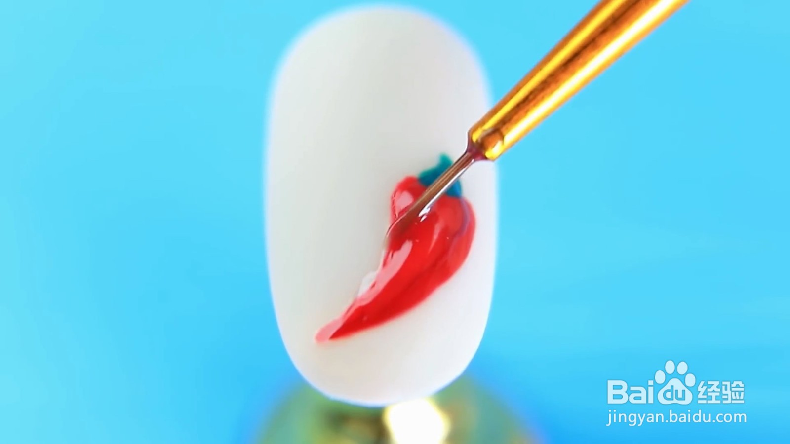 非常有创意的红色辣椒美甲