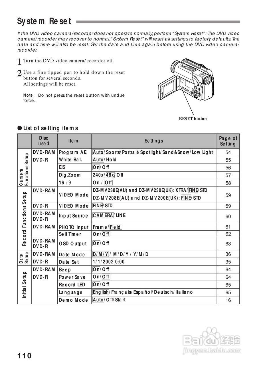 日立DZMV208EAU数码摄像机说明书:[11]
