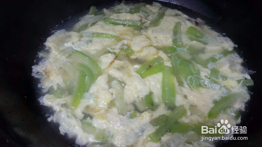 丝瓜条鸡蛋汤