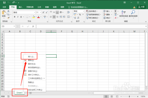 在Excel中插入基于模板的工作表