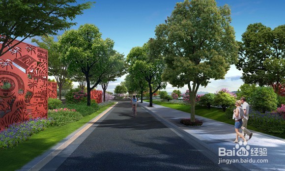 道路绿化效果图设计具有哪些功能性？