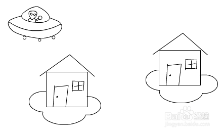 简单5步搞定未来的家园简笔画