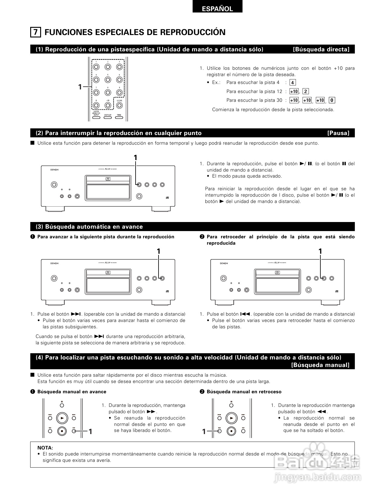天龙DCD-SA1型CD播放机使用说明书:[3]