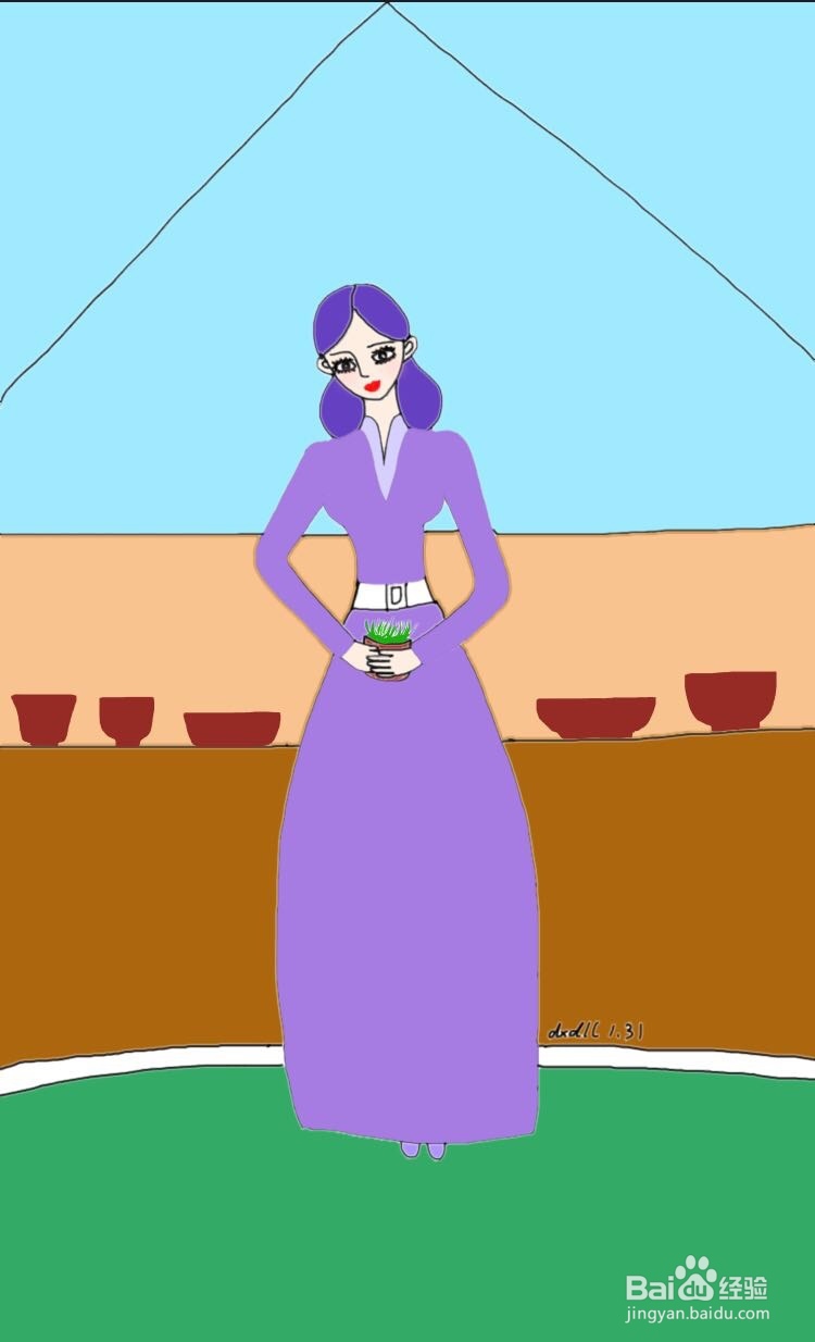 dxdll手绘之花房女孩