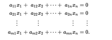 齐次线性方程组为什么当D=0时有非零解