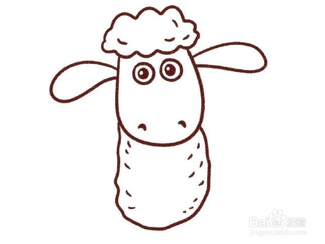 小羊肖恩简笔画的画法