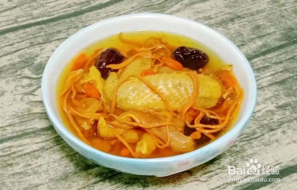 虫草花猪肚鸡汤