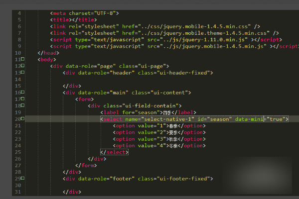 带下拉框的选项代码怎么写