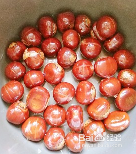 超快手电饭锅烤栗子