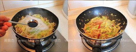 圆白菜炒粉丝