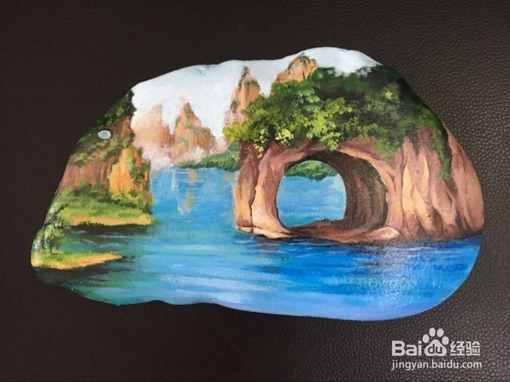 怎么画石头画(桂林山水)?