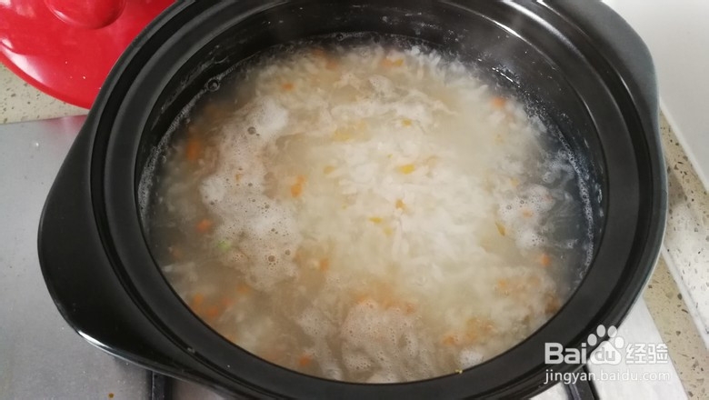 时蔬海参粥的做法