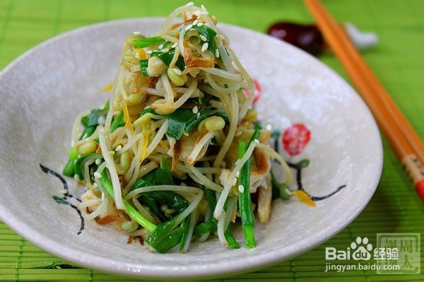 凉拌自发绿豆芽