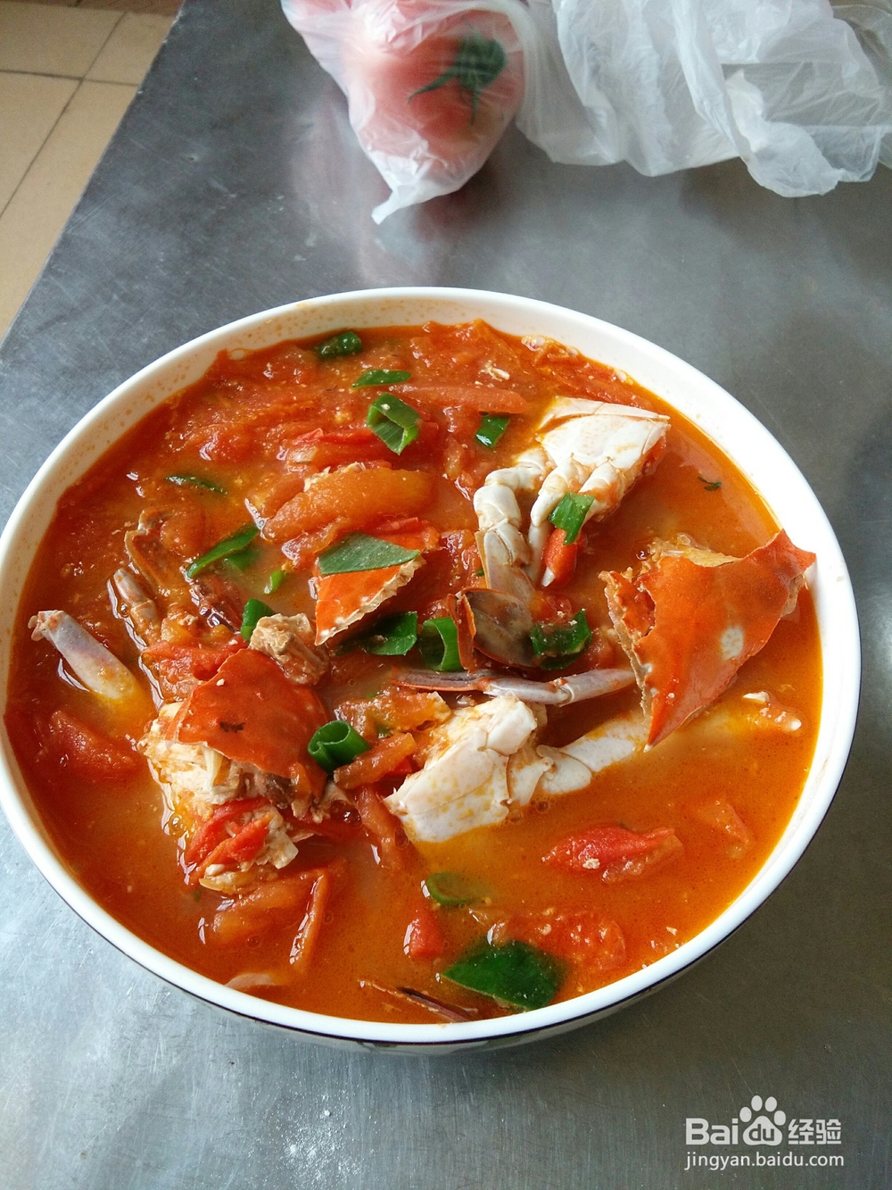 做出入味的螃蟹西红柿汤