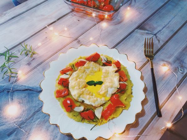 轻盈减脂早餐——云朵蛋brunch