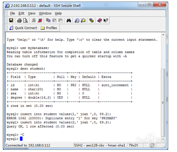 MySQL数据库常用命令