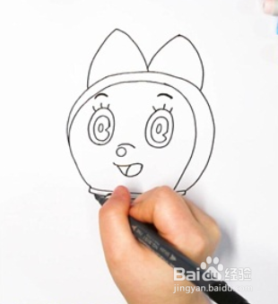 哆啦美怎么画
