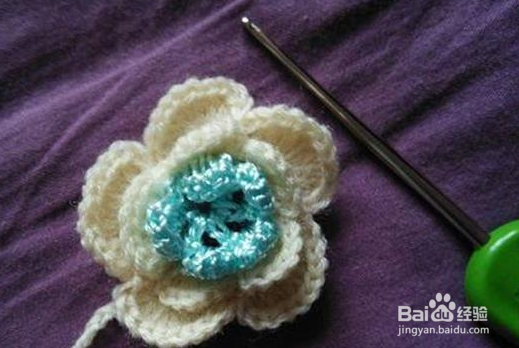 钩针钩阿富汗花朵教程