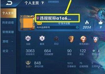 王者荣耀名字为什么会变成违规名称