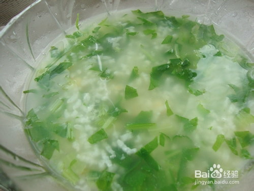菜叶粥的做法