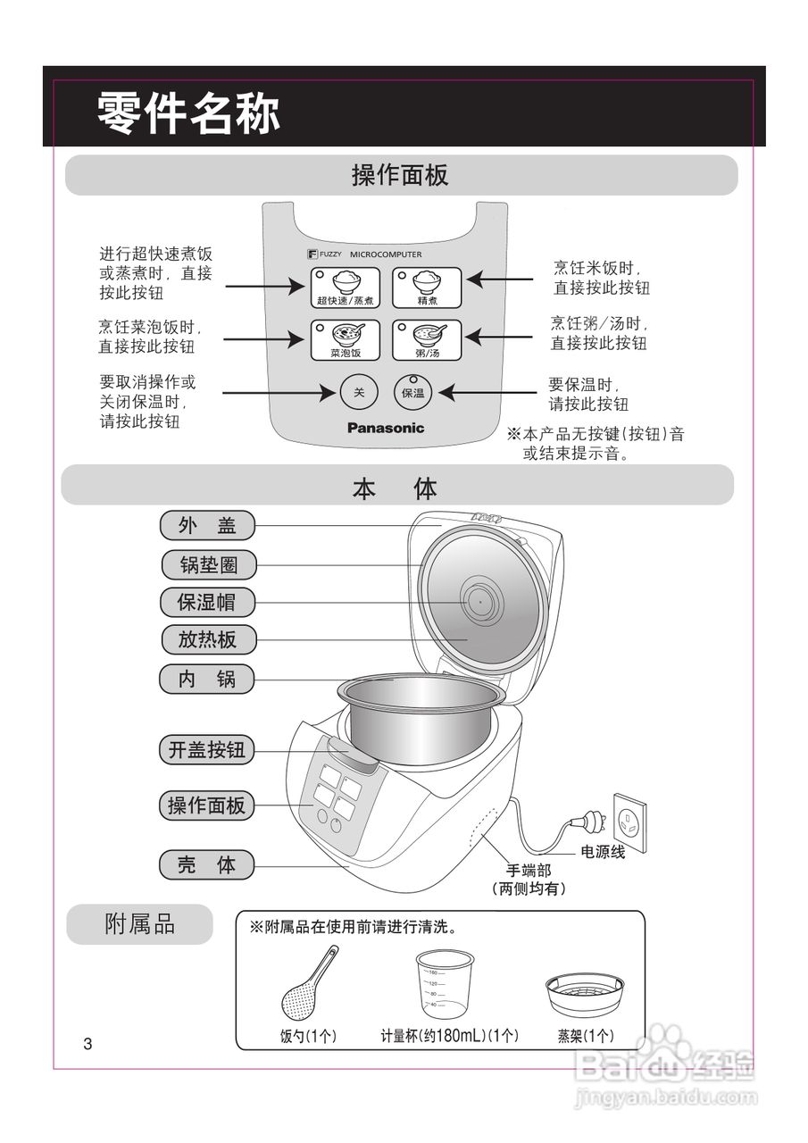 智能电饭煲煮饭步骤图片