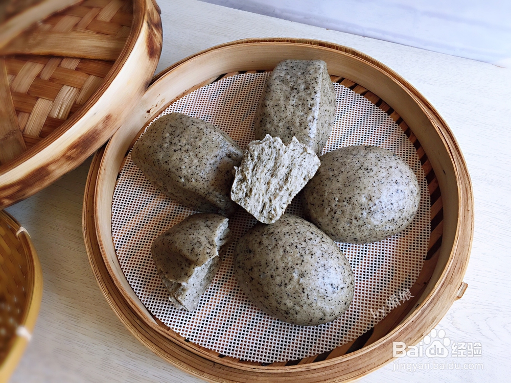 厨爸教你做醪糟黑芝麻馒头